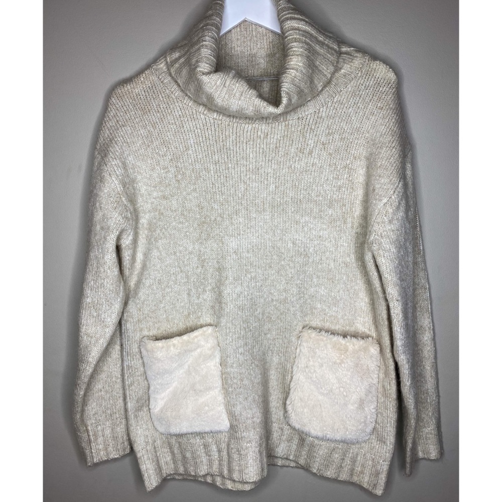 Magaschoni oversized oatmeal turtleneck sweater S